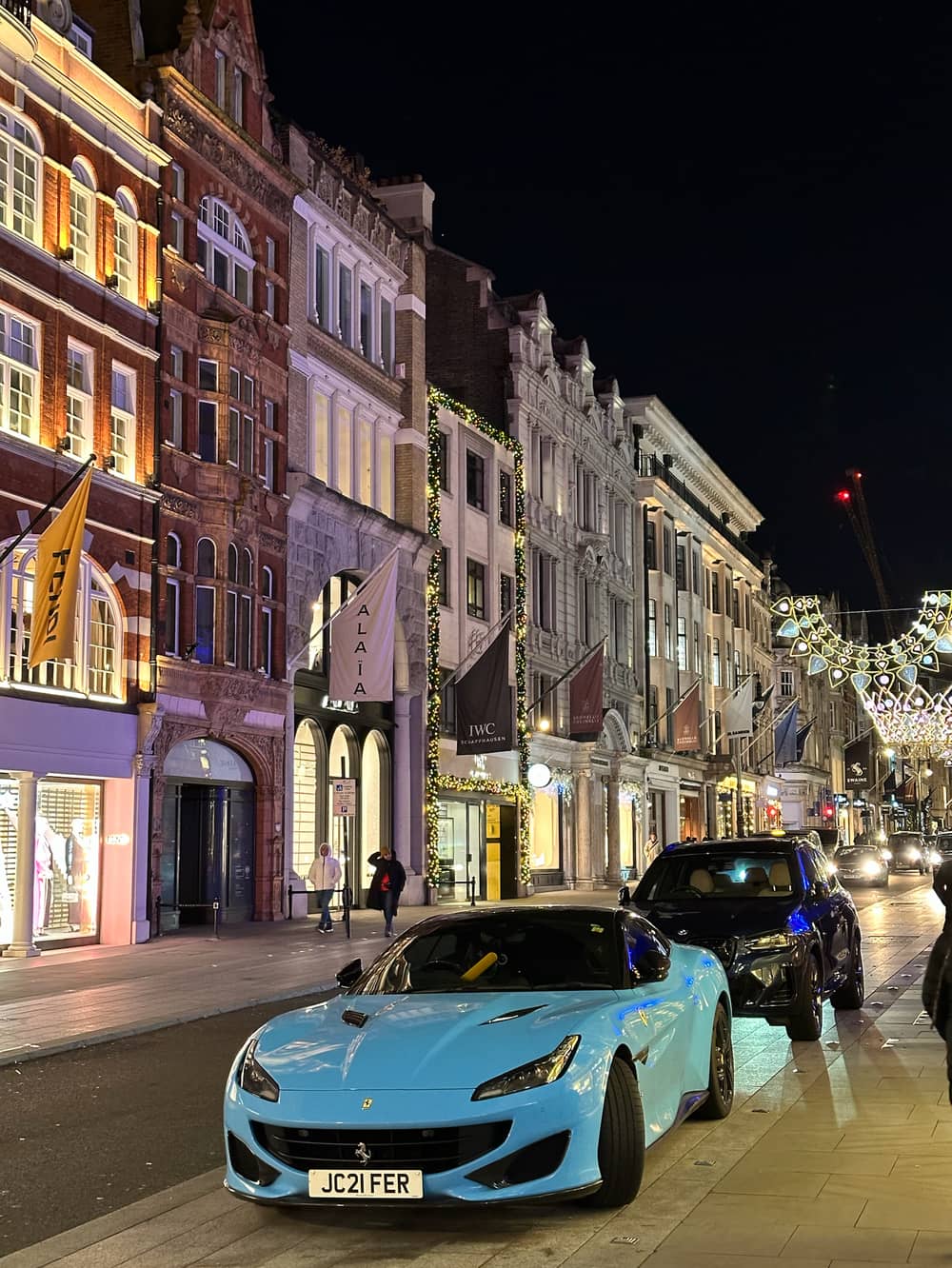 Blue #Ferrari on New Bond Street in London